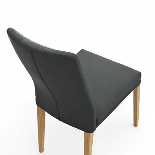 Polsterstuhl 3190 - Leder, Anthrazit