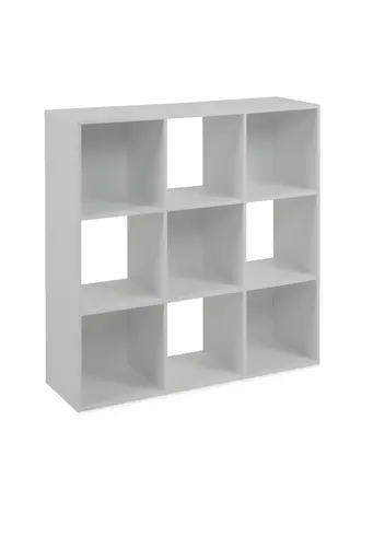 Regal - inkl. Stoffboxen, B ca. 89 cm, Weiß, Grau