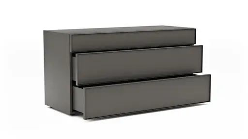 Kommode Loretto - BHT ca. 135x70x53 cm, Lack matt, Anthrazit