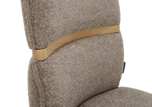 Stuhl MAROU - drehbar, Stoff, Braun