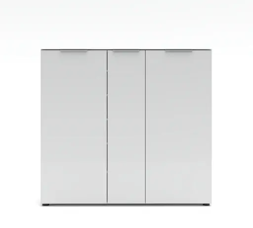 Schuhschrank - B ca. 136 cm, Weiß