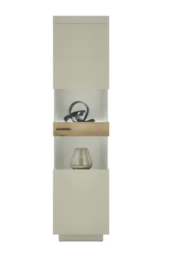 Vitrine - mit Beleuchtung, B ca. 50 cm, Kaschmir, Coast Evoke Eiche Nachbildung