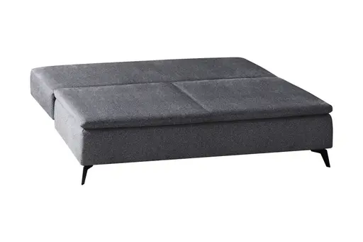 Querschläfer - Schlaffunktion mit Bettkasten, Stoff, Anthrazit