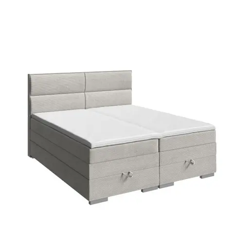 Boxspringbett- Liegefläche ca. 180x200 cm, Stoff, Beige