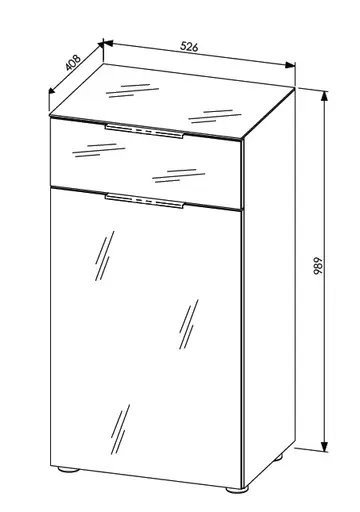 Schuhschrank - B ca. 53 cm, Weiß