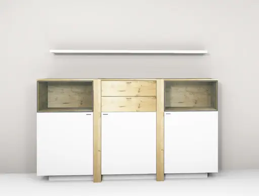 Sideboard Kombination - Lack, Weiß