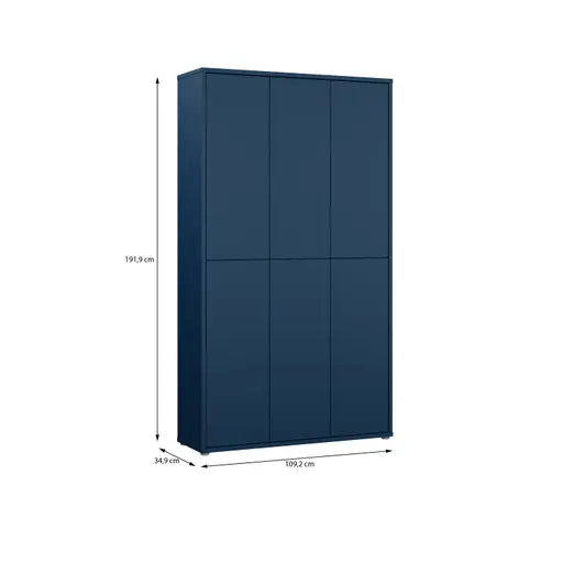 Schuhschrank FAID- B ca. 109 cm, Blau