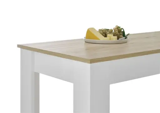 Bartisch - LB ca. 115x50 cm, Artisan Eiche Nachbildung, Weiß