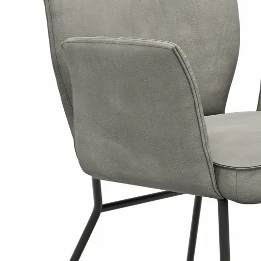 Armlehnstuhl Westmore - Stoff, Silberfarben