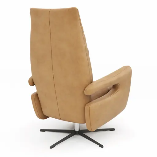 Relaxsessel Lucero 2.0 -  Kopfteil/Fußteil/Rückenlehne verstellbar, Leder, Cognac