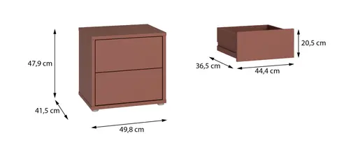 Nako FAID- 2 Schübe, Terracotta
