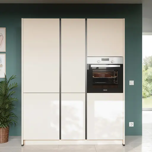 L-Küche 51.130 8 525, Sandgrau satin