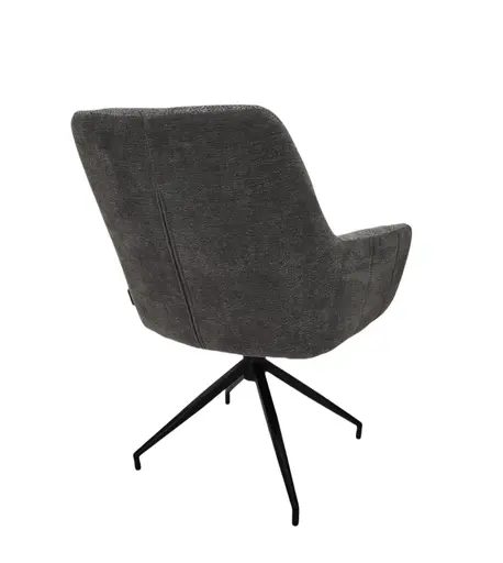 Armlehnstuhl MARYBEL - drehbar, Stoff, Grau