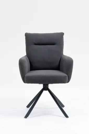 Armlehnstuhl - drehbar, Cord, Anthrazit