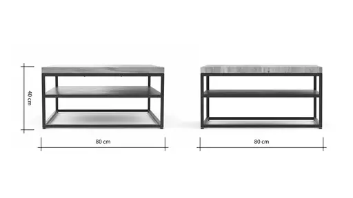 Couchtisch Farmingdale - LBH ca. 80x80x40 cm, Eiche massiv, natur geölt