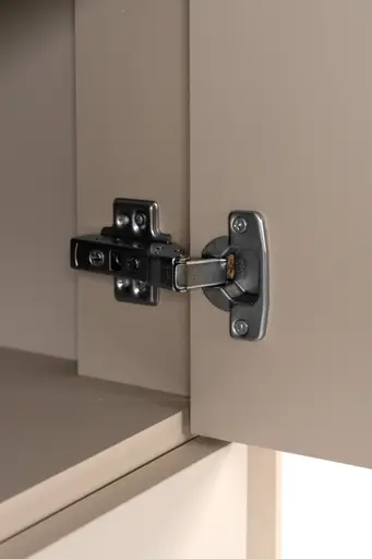 Vitrine - B ca. 60 cm, Sand, Schwarz