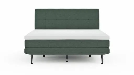 Boxspringbett Valencia - Liegefläche ca. 180x200 cm, Stoff, Dunkelgrün