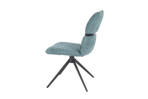 Stuhl MARJA - drehbar, Stoff, Türkis