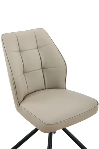 Stuhl - drehbar, Leder, Cappuccino