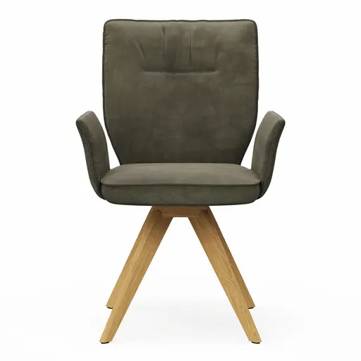 Armlehnstuhl Westmore - drehbar, Stoff, Dunkelgrün