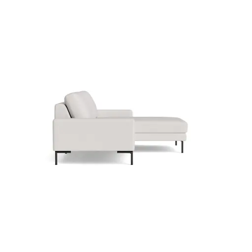 Ecksofa Enna - 1,75-Sitzer, Longchair rechts, Stoff, Offwhite