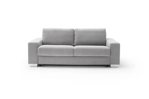 Sofa Nuoro - 2,5-Sitzer inkl. Schlaffunktion, Armlehne breit, Stoff, Grau