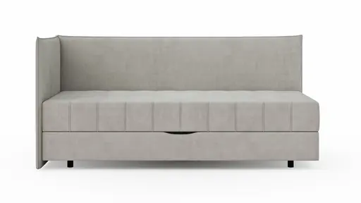 Polsterliege Evora - Liegefläche ca. 90x200 cm, Stoff, Hellgrau