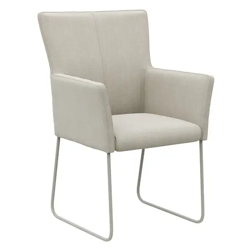 Armlehnstuhl Cosyra - Stoff, Natur