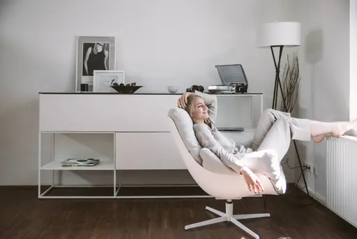 Highboard Catona - Lack matt, Weiß