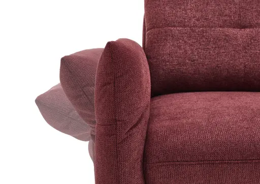 Sofa - 2-Sitzer, Schlaffunktion (manuell), Flachgewebe, Weinrot
