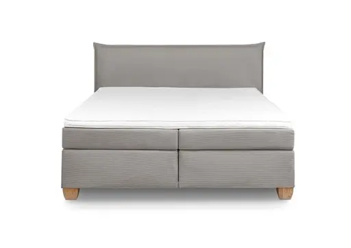  Boxspringbett HADAI- Liegefläche ca. 180x200 cm, Stoff, Dunklegrau, Bonell/Bonell