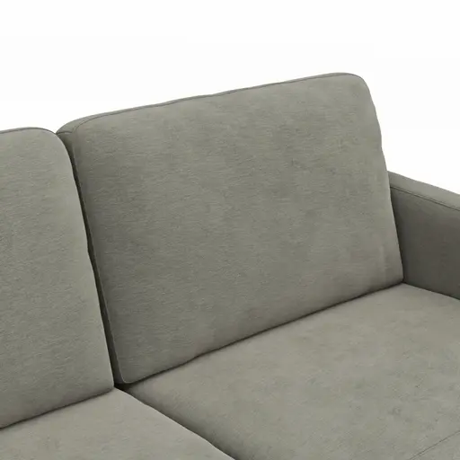 Wohnlandschaft Enna - Ecke links, 2,5-Sitzer, Longchair rechts, Stoff, Grau