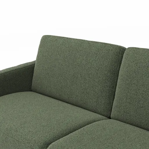 Sofa Nuoro - 2,5-Sitzer inkl. Schlaffunktion, Armlehne mit Kufe, Stoff, Olivgrün