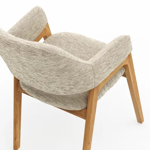 Armlehnstuhl Flore 1 - Stoff, Beige