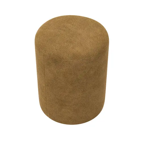 Hocker - D. ca. 30 cm, Stoff, Senfgelb 