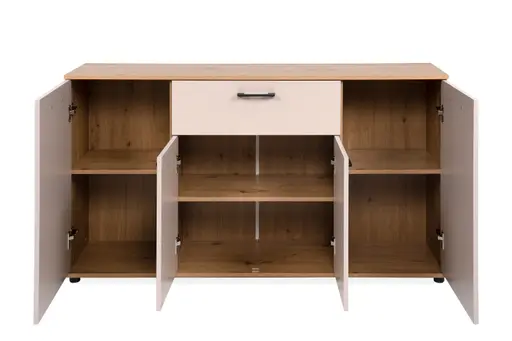 Sideboard- B ca. 138 cm, Eiche Dekor, Beige