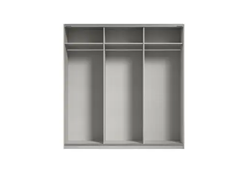 Schwebetürenschrank RIVASA- B ca. 203 cm, Champagner, Spiegel