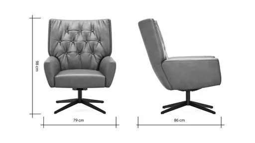 Drehsessel Maximilian - Stoff, Natur