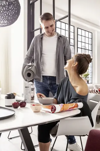 Esstisch Jari - LB ca. 180x95 cm, Keramik, Weiß