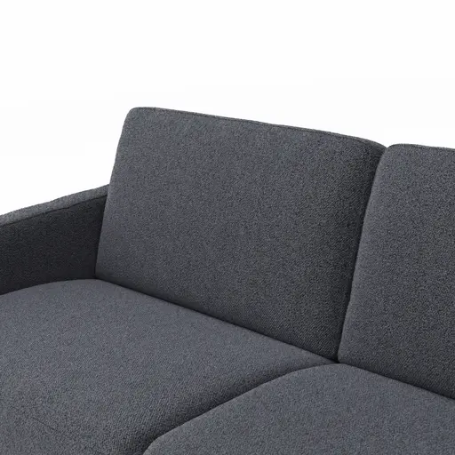 Sofa Nuoro - 2,5-Sitzer inkl. Schlaffunktion, Armlehne schmal, Stoff, Eisblau