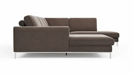 Wohnlandschaft Solano - Longchair Links, 2-Sitzer, Ecke Rechts, Stoff, Mocca-Braun