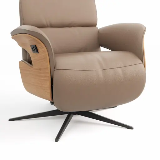 Relaxsessel Amila - Größe S, inkl. 2-motorischer Relaxfunktion und Kopfteilverstellung, Leder, Rauchbraun