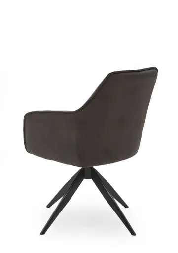 Schalensessel - Stoff, Anthrazit, drehbar