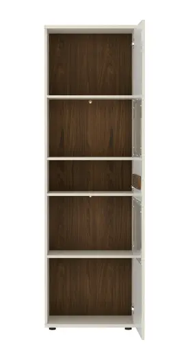 Vitrine - B ca. 60 cm, Kaschmir, Nussbaum Nachbildung