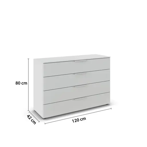 Kommode - Seidengrau Dekor