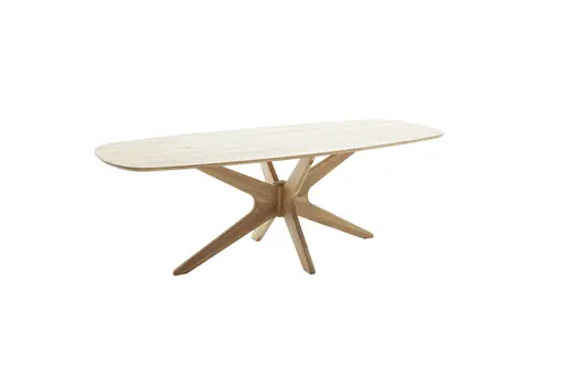 Esstisch - LB ca. 200x100 cm, Wildeiche massiv geölt, Schweizer Kante