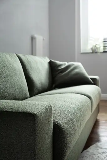 Sofa Nuoro - 3-Sitzer inkl. Schlaffunktion, Stoff, Olivgrün