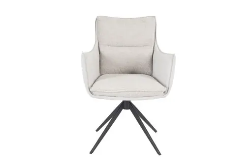 Armlehnstuhl MANDY - drehbar, Stoff, Silbergrau