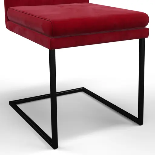 Freischwinger Saragossa - Stoff, Rot