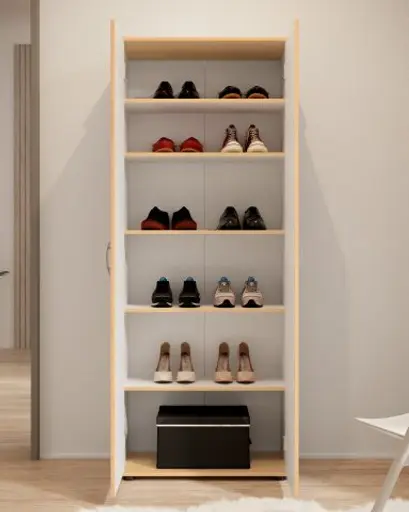 Schuhschrank - B ca. 70 cm, Buche Dekor